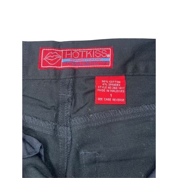 Vintage Hot Kiss Women’s 1 Black Flare Jeans Low Rise Y2K - Picture 6 of 6